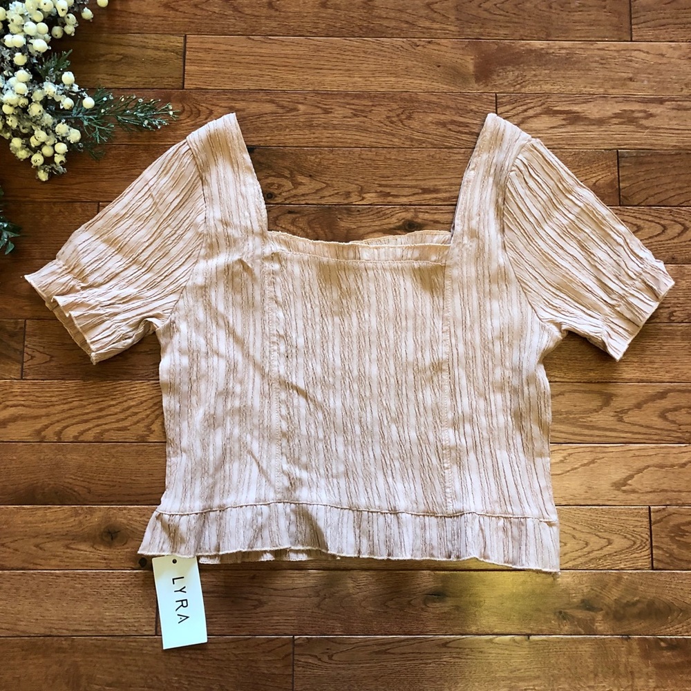 Vintage Rosy ribbed crop top NEW WITH TAGS